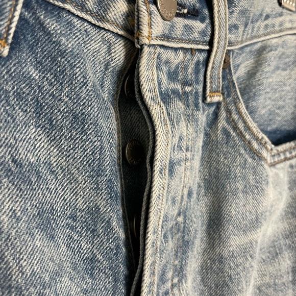 Denim Forum Joni High Rise Loose Distressed Jeans Light Wash 25 29L - Picture 9 of 9